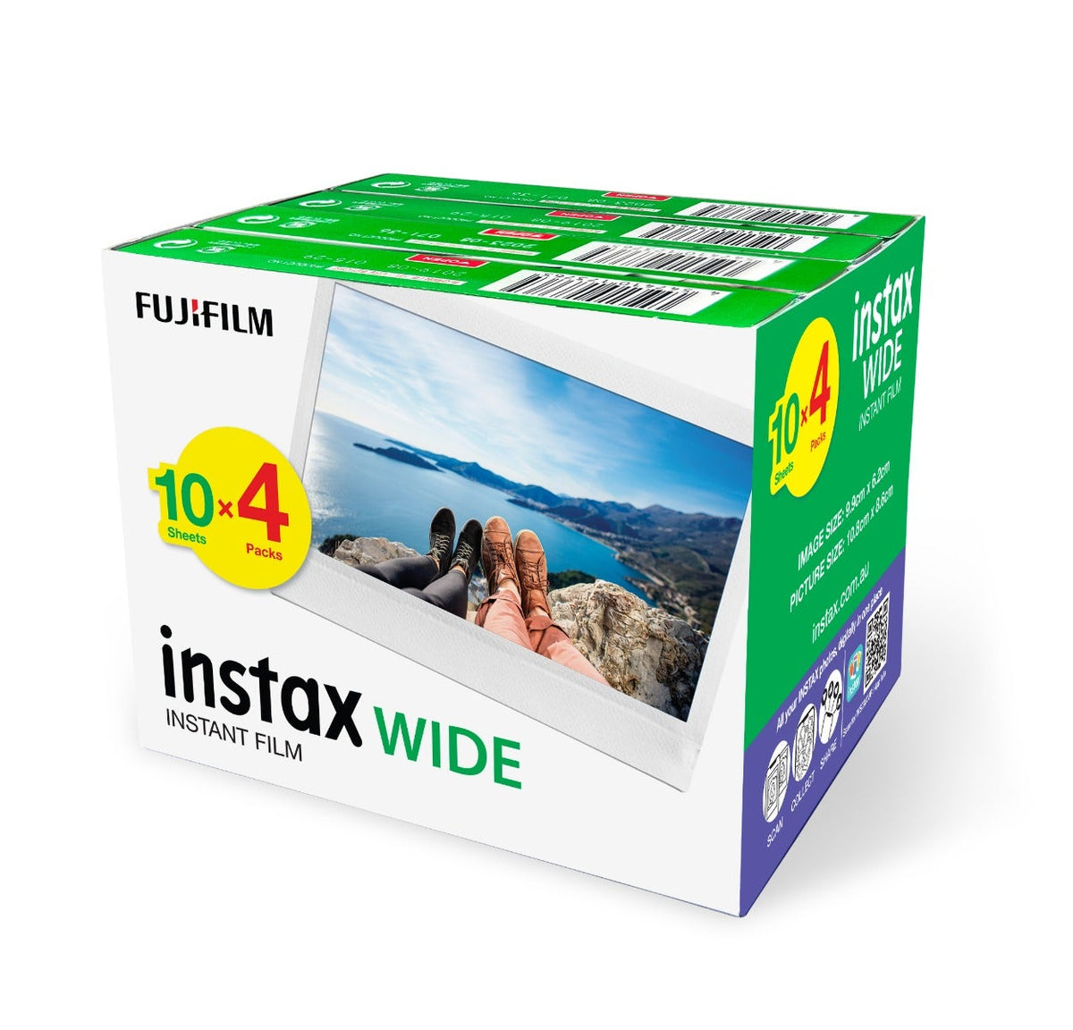 FujiFilm Instax Wide 40Pk Film - White - additional product view