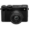 FujiFilm X-E5 black mirrorless camera with XF 23mm f/2.8 R WR lens