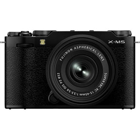 FujiFilm X-M5 black with XC15-45mm lens compact system camera