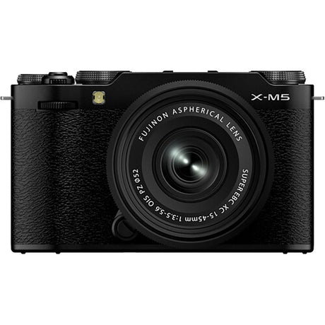 FujiFilm X-M5 black with XC15-45mm lens compact system camera