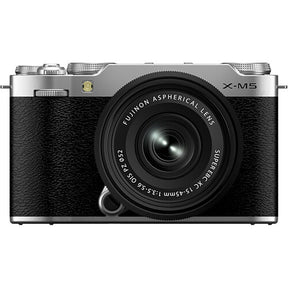 FujiFilm X-M5 silver with XC15-45mm lens compact system camera