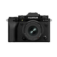 FujiFilm X-T5 black mirrorless camera with XF16-50mm lens attached