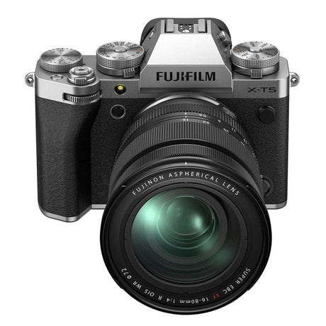FujiFilm X-T5 Silver w/XF16-80 mm f/4R OIS WR Lens Compact System Camera - additional product view