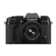 FujiFilm X-T50 black mirrorless camera with XC15-45mm lens attached