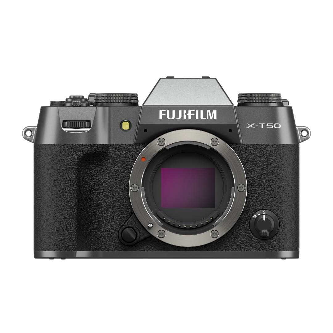 FujiFilm X-T50 charcoal silver mirrorless camera body, APS-C compact system camera