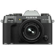 FujiFilm X-T50 charcoal silver mirrorless camera with XC15-45mm lens attached
