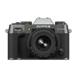 FujiFilm X-T50 charcoal silver mirrorless camera with XF16-50mm lens attached