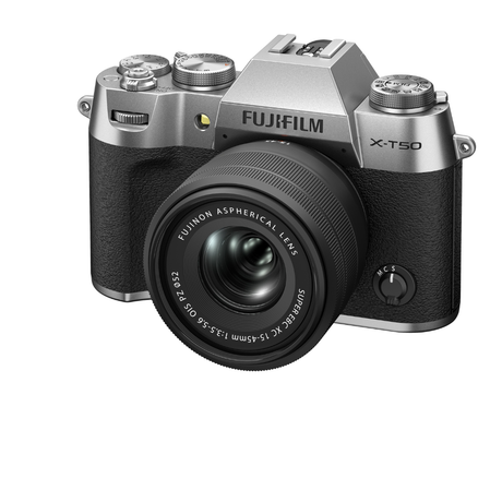 FujiFilm X-T50 Silver Body w/ XC15-45mm Lens (HB) Compact System Camera - additional product view
