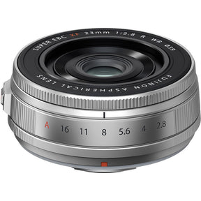 FujiFilm XF 23mm f/2.8 R WR X lens in silver