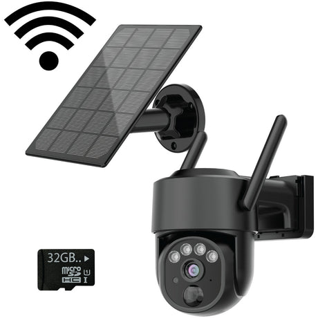 GERBER Security Camera WiFi with Solar and 32GB TF Black "Follow Me" - additional product view