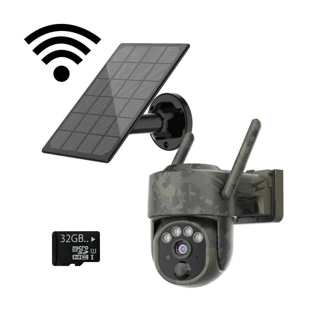 GERBER Security Camera WiFi with Solar and 32GB TF Camo "Follow Me" - additional product view