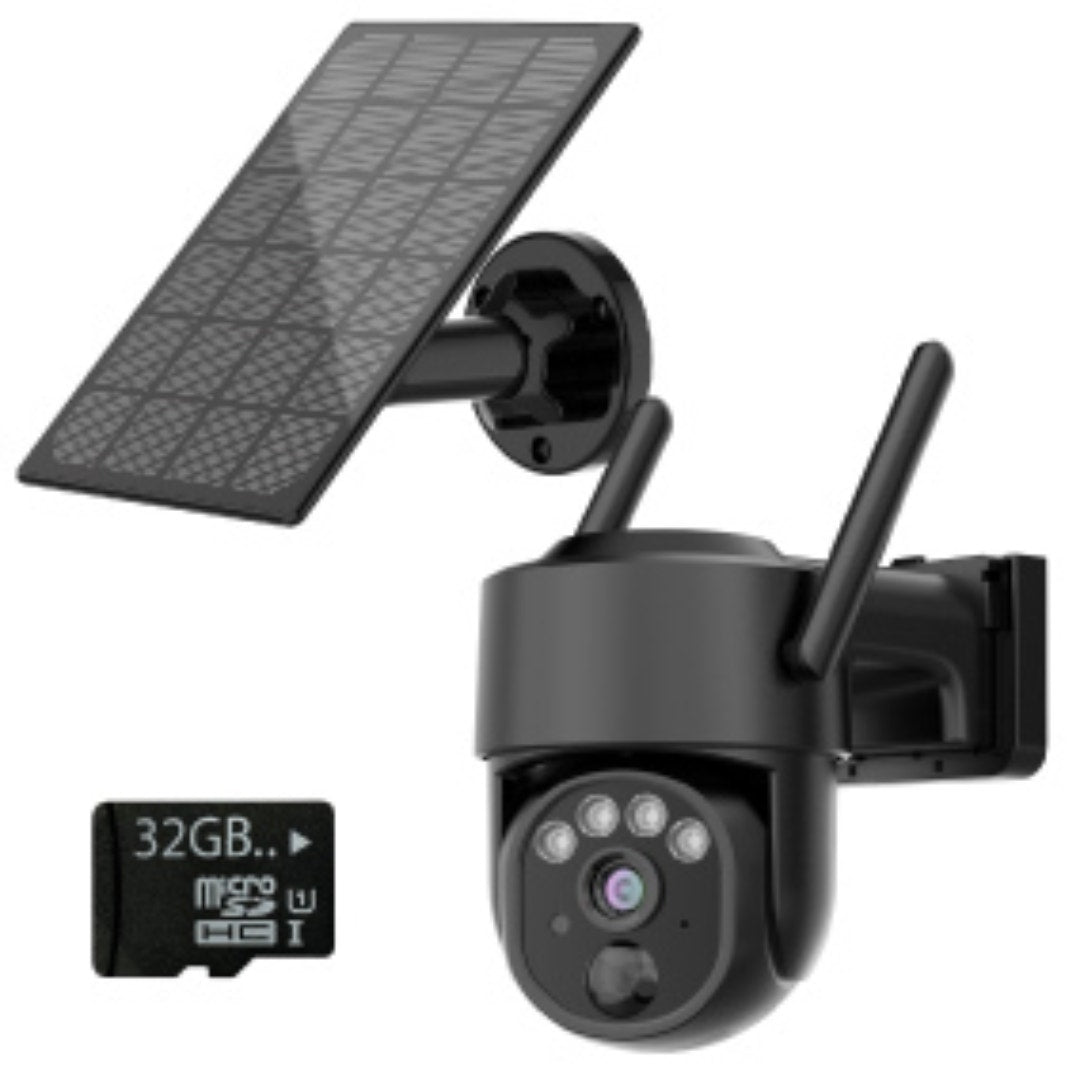 Gerber Security Solar PTZ 4G security camera, black, Follow Me