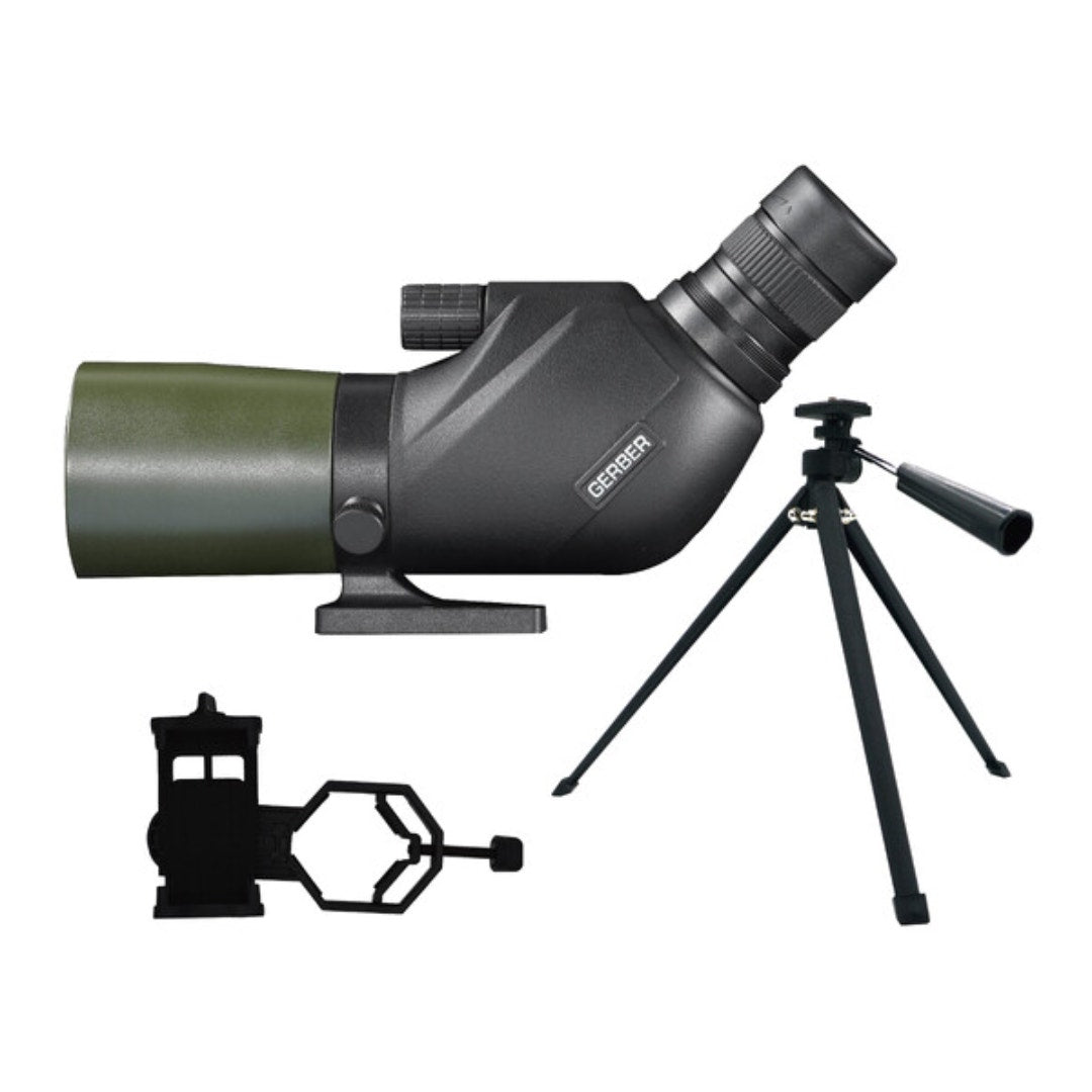 GERBER Spotting Scope 15-45x50 BaK4 w Smart Phone Adaptor and Table Tripod - additional product view