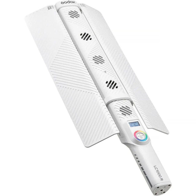 Godox LC1000R 100W RGB LED stick light with barndoor