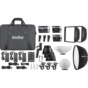 Godox ML-KIT2 bi-colour 3-head LED light kit