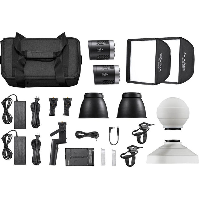 Godox ML30Bi bi-colour LED 2 head light kit.