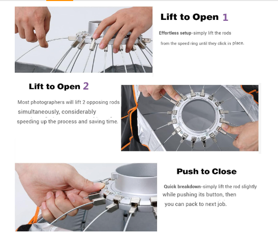 Godox Quick Release 120cm Parabolic Octa Softbox - additional product view