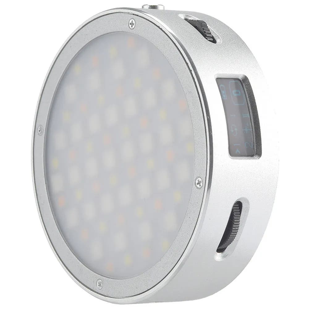 Godox R1 Round RGB LED light in silver