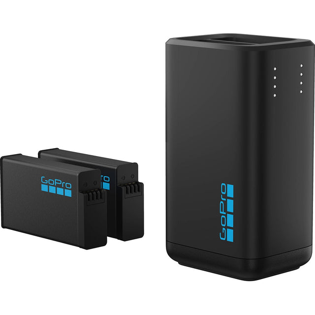 GoPro MAX2 dual battery charger with two Enduro batteries