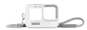 White GoPro Sleeve and Lanyard for HERO 9, 10, 11, 12 and 13 Black