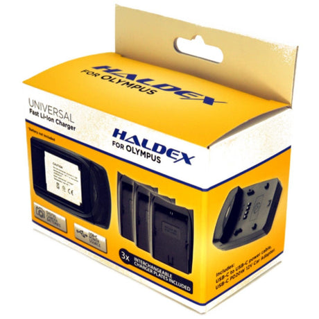Haldex USB-C Olympus charger for BLN-1, BLS-5/BLS-1 and BLH-1 with car adaptor