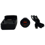 Haldex USB-C Panasonic Charger for BLC12, BLF19, BLJ31 &BLK22 Includes Car Adaptor - additional product view