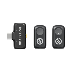 Hollyland LARK A1 Mini Duo wireless microphone in Space Gray with USB-C RX