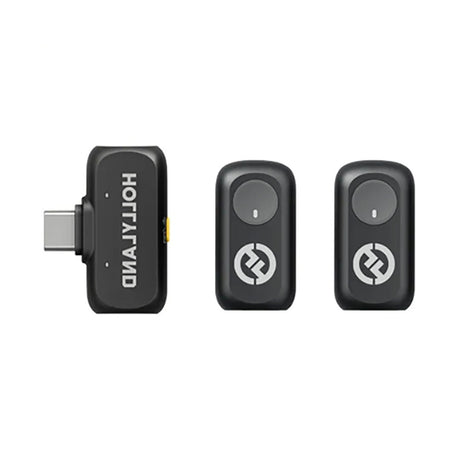Hollyland LARK A1 Mini Duo wireless microphone in Space Gray with USB-C RX