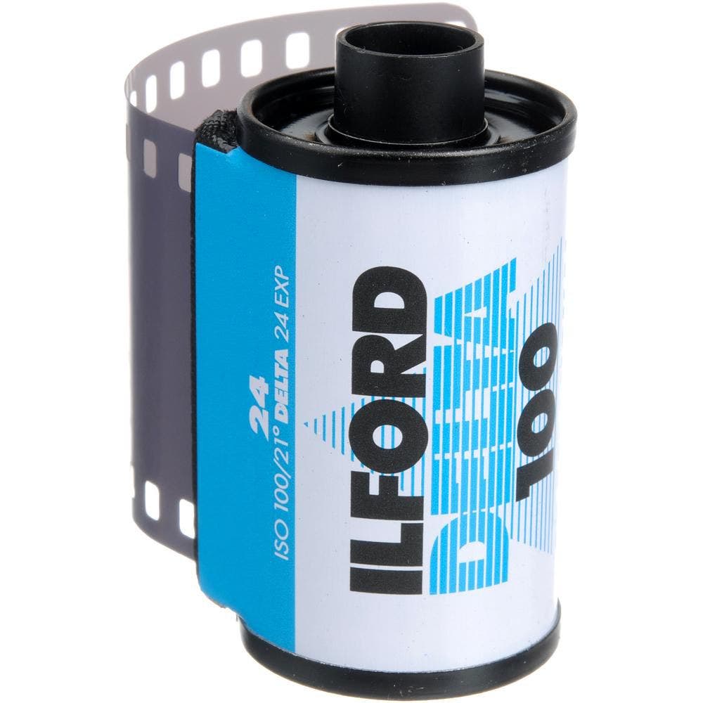 Ilford Delta 100 ISO Professional 35mm 24 exposure black and white negative film