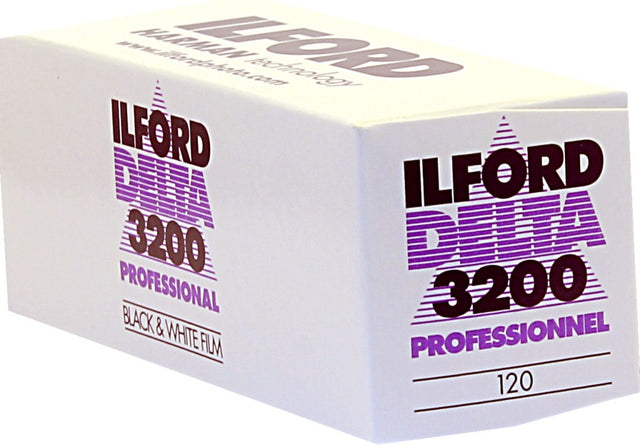 Ilford Delta 3200 ISO Professional 120 roll black and white negative film