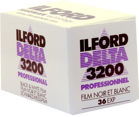 Ilford Delta 3200 ISO Professional 35mm 36 exposure black and white negative film
