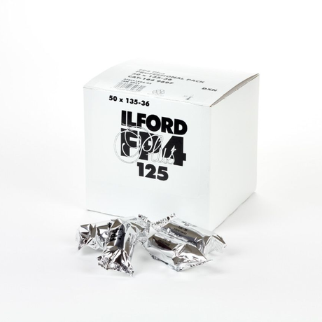 Ilford FP4 PLUS 125 ISO 35mm black and white negative film, 36 exposure, 50 pack