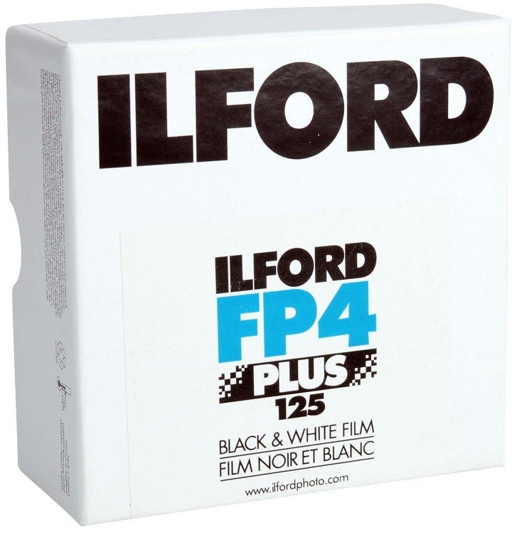 Ilford FP4 Plus 125 ISO 35mm x 30.5m roll black and white negative film