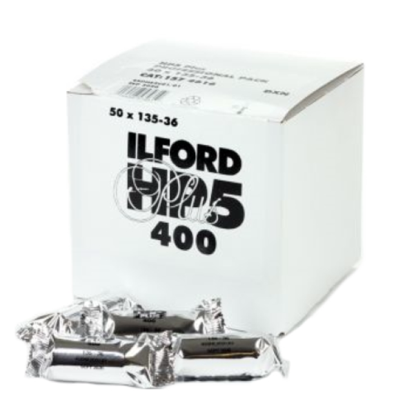 Ilford HP5 PLUS 400 ISO 35mm black and white negative film, 24 exposure, 50 pack
