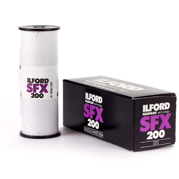 Ilford SFX 200 ISO 120 roll black and white negative film