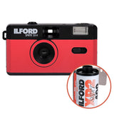 Ilford Sprite 35-II reusable camera in Black and Red with Ilford XP2 24 film