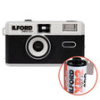 Ilford Sprite 35-II reusable camera in Black and Silver with Ilford XP2 24 film