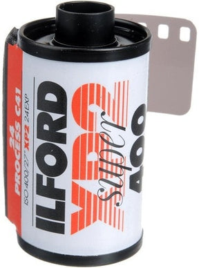 Ilford XP2 Super 400 ISO (C41) 35mm 24 exposure black and white negative film
