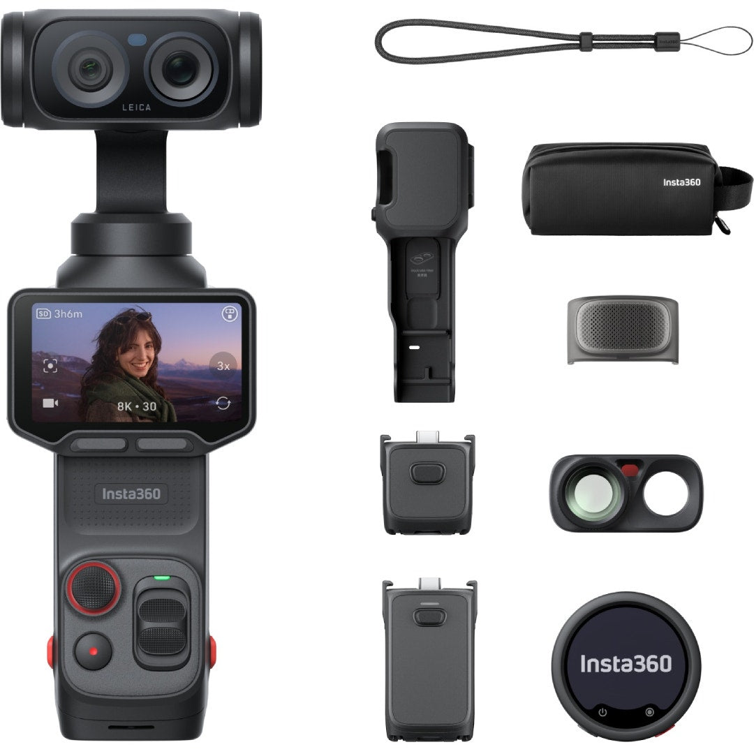 Insta360 Luna Ultra Gimbal Camera, Creator Bundle, Cosmic Black