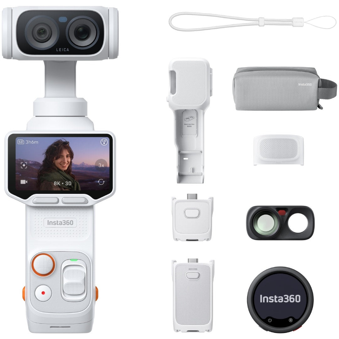 Insta360 Luna Ultra Gimbal Camera, Creator Bundle, Stellar White