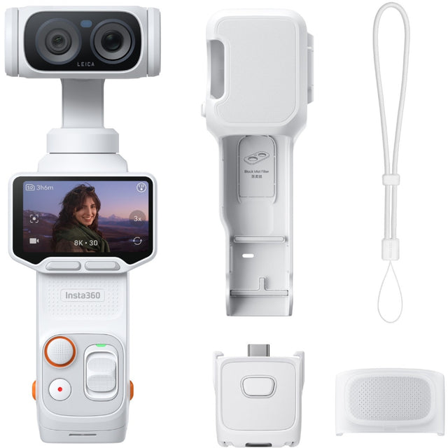 Insta360 Luna Ultra Gimbal Camera, Standard Bundle, Stellar White