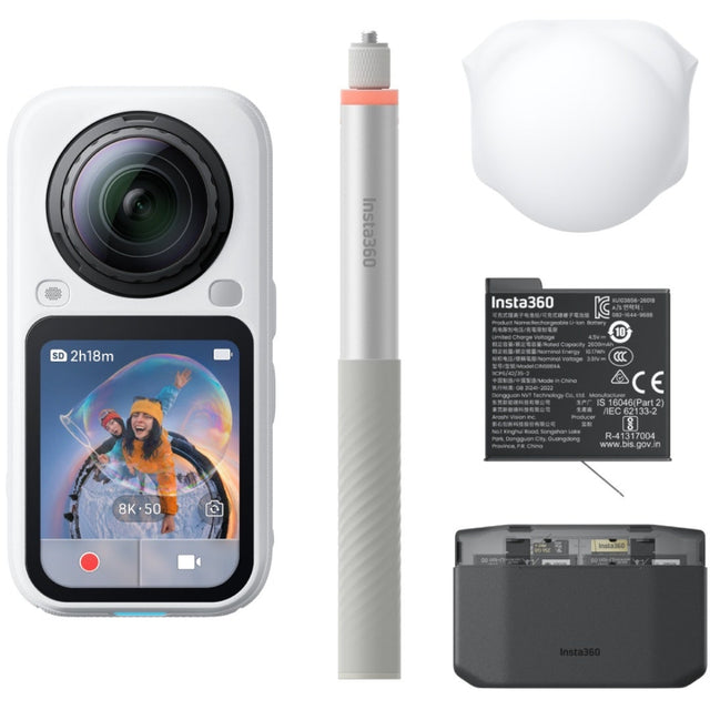 Insta360 X6 360 camera, Essentials Bundle, Arctic White