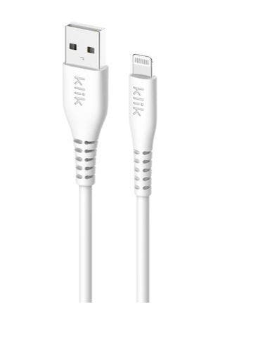 Klik 2.5m Lightning Cable in white, MFi certified
