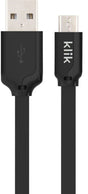 Klik Micro USB charge/sync cable, 25cm, black