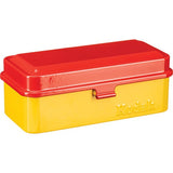 Kodak 120/135 steel film case, red and yellow.