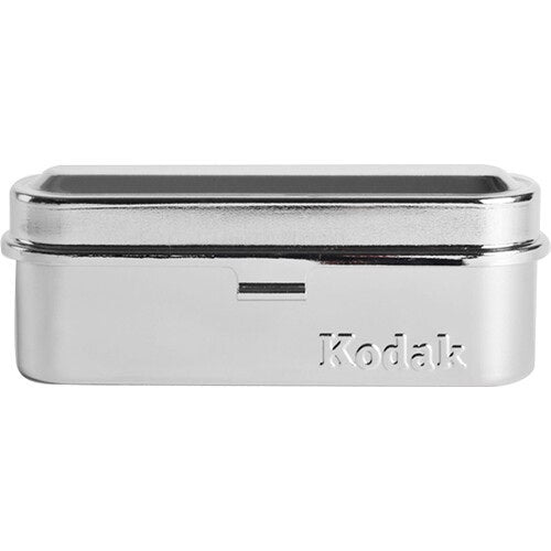 Kodak 135mm steel film case, silver.