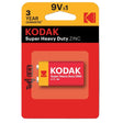 Kodak Super Heavy Duty Zinc 9V battery single pack