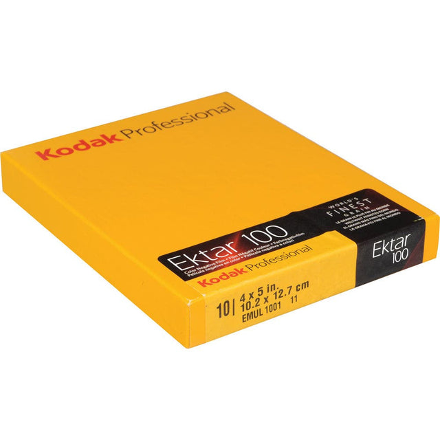 Kodak Ektar 100 ISO Professional 4x5 inch sheet film, 10 sheets