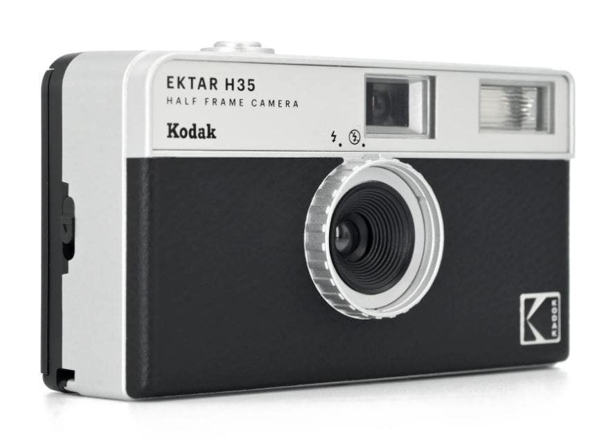 Black Kodak Ektar H35 half frame film camera.