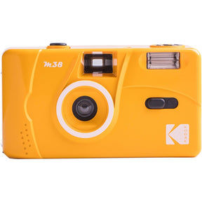 Kodak M38 film camera with flash, yellow